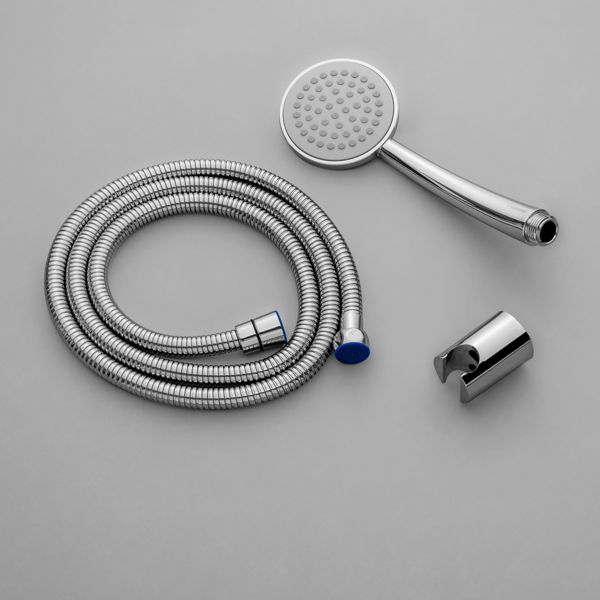 TELEPHONE SHOWER SET RADO ABS CHROME FINISH WITH 1.5 METER SS PULLOUT SHOWER TUBE AND ABS WALL HOOK